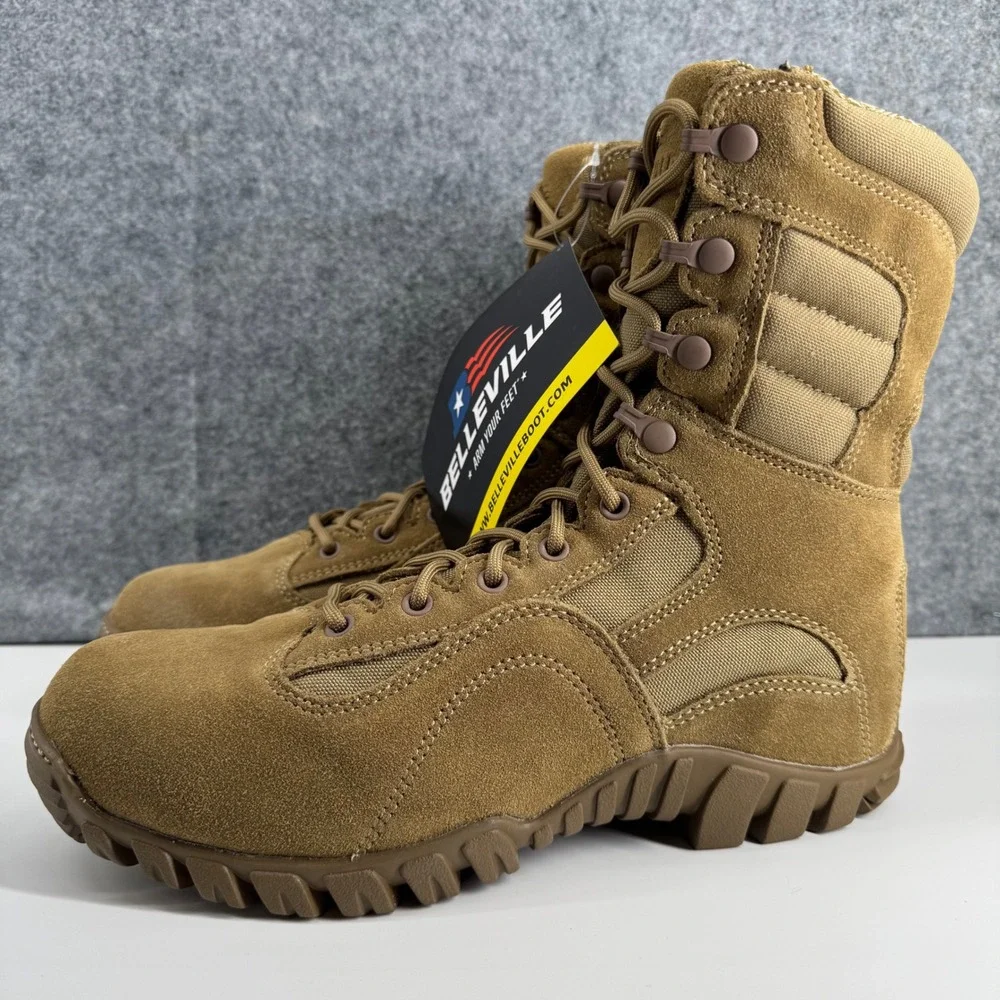 Belleville Tactical Boots Mens 9.5 Wide Coyote Brown TR550 Khyber Vibram Sole